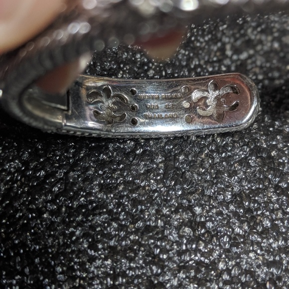 Judith Ripka Silver Cuff Heart Pave Bracelet - Picture 4 of 7